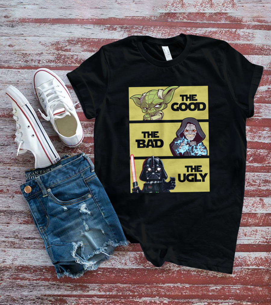 The Good The Bad The Ugly Star Wars Yoda Emperor Palpatine Darth Vader T-Shirt