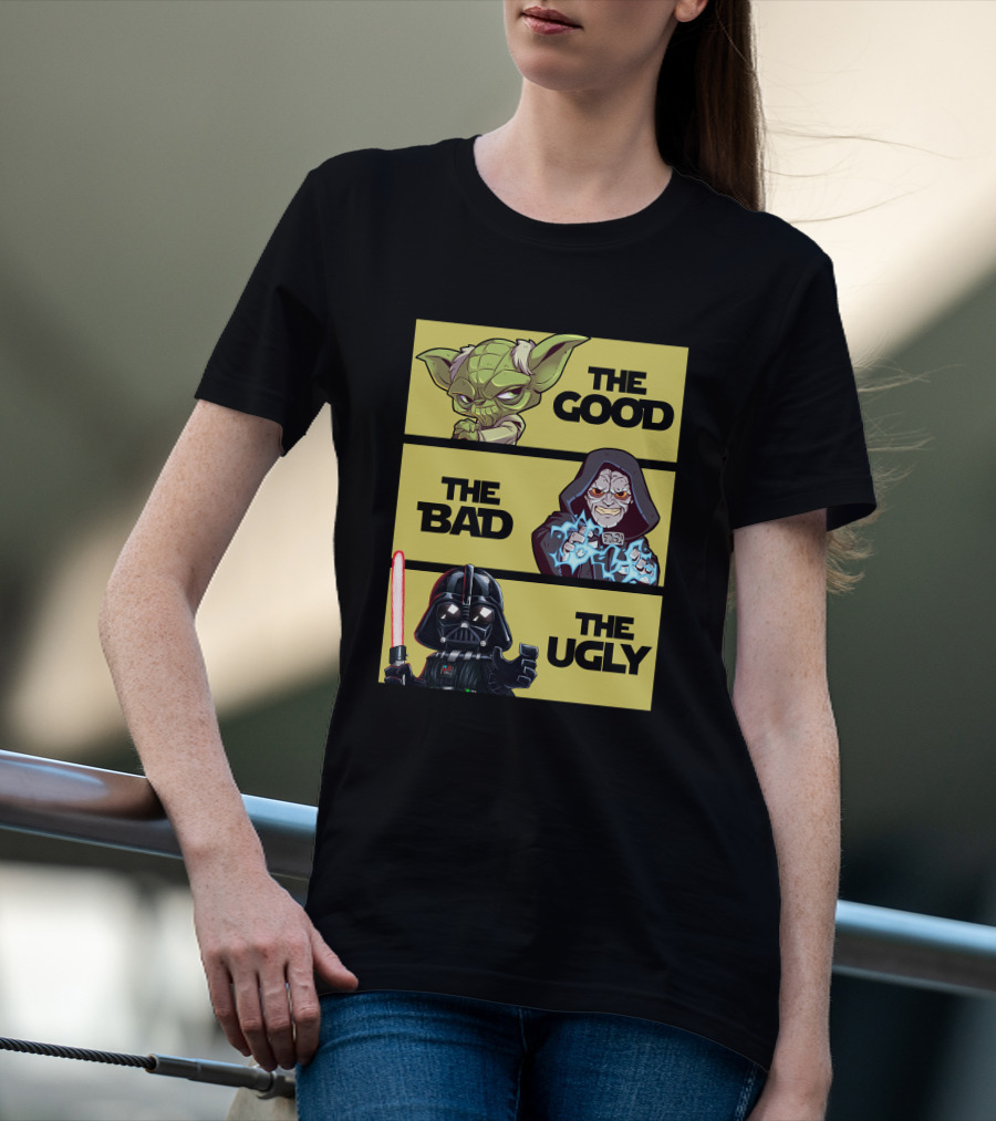 The Good The Bad The Ugly Star Wars Yoda Emperor Palpatine Darth Vader T-Shirt