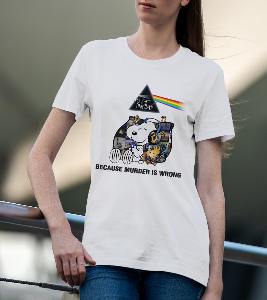Pink Floyd Snoopy Because Murder Is Wrong T-Shirt