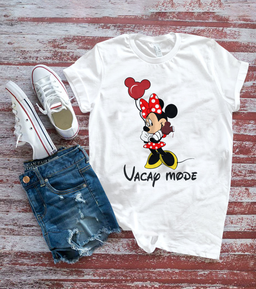 Disney Minnie Mouse Vacay Mode Balloon And Ice Cream T-Shirt