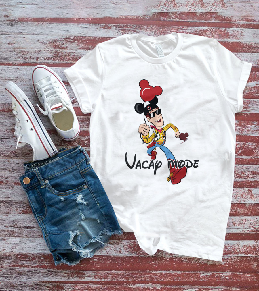 Vacay Mode Woody Mickey Ears Fun Adventure T-Shirt