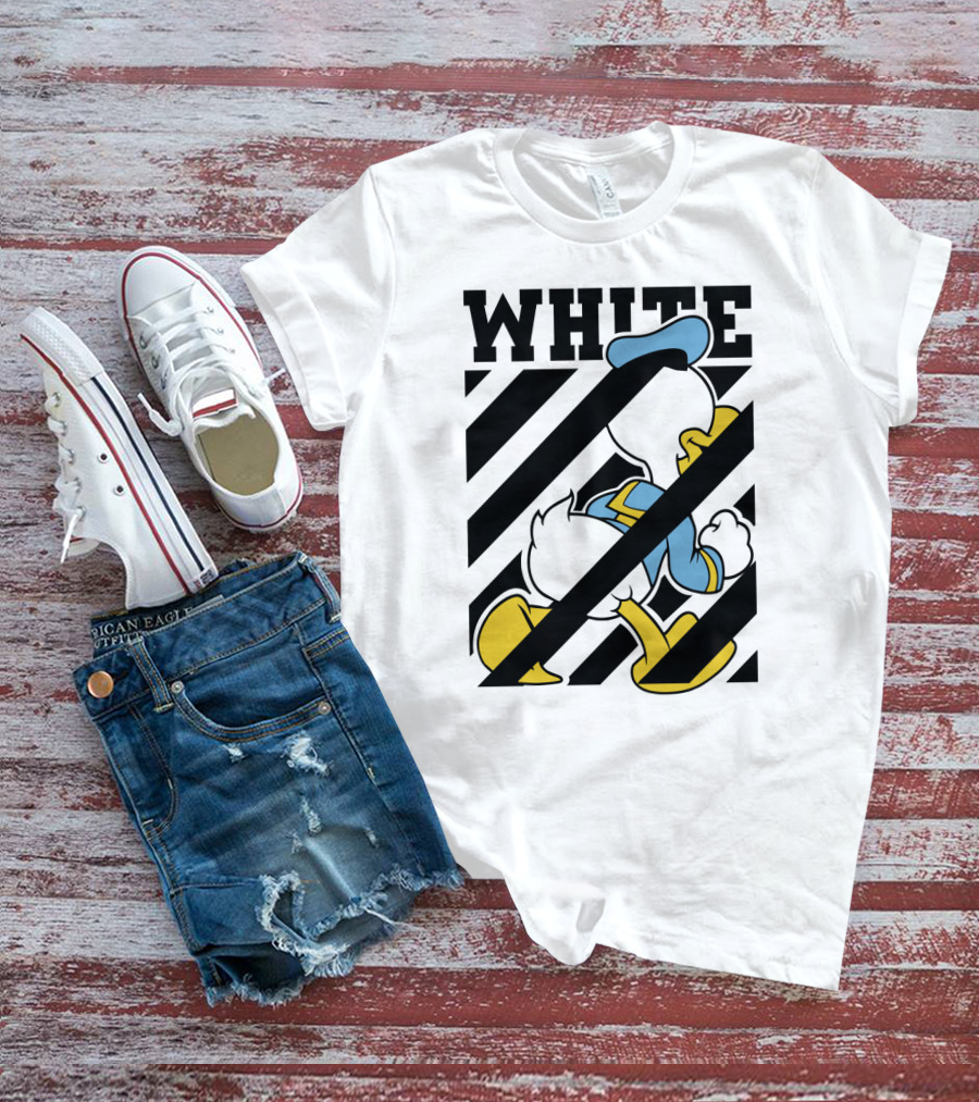 Donald Duck Off-White Stripes T-Shirt