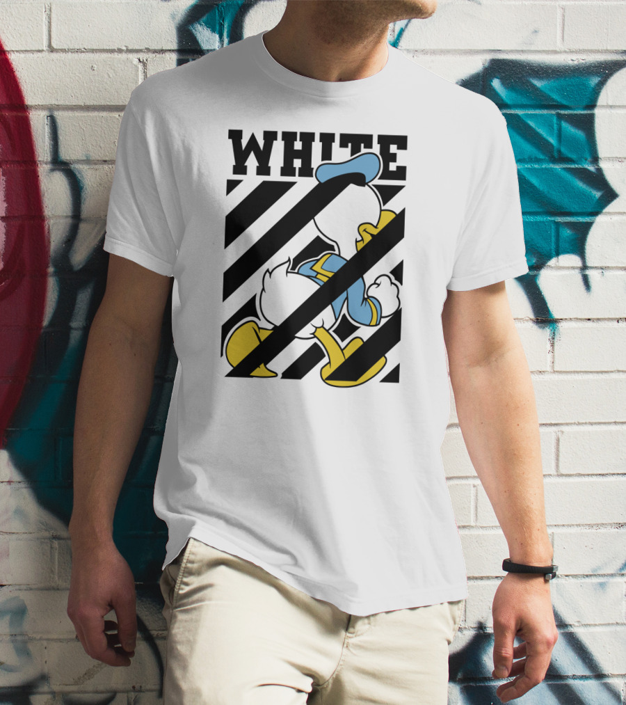 Donald Duck Off-White Stripes T-Shirt