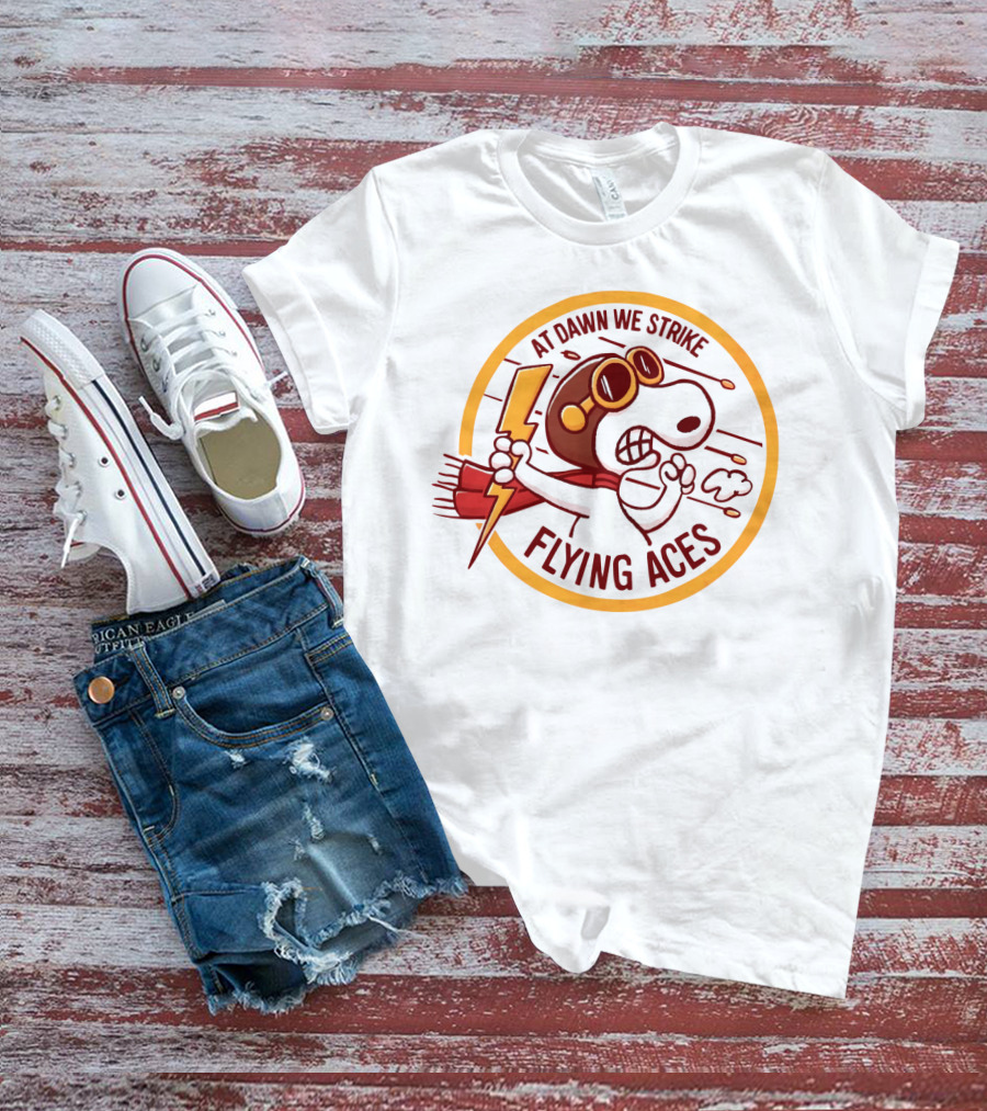 At Dawn We Strike Flying Aces T-Shirt