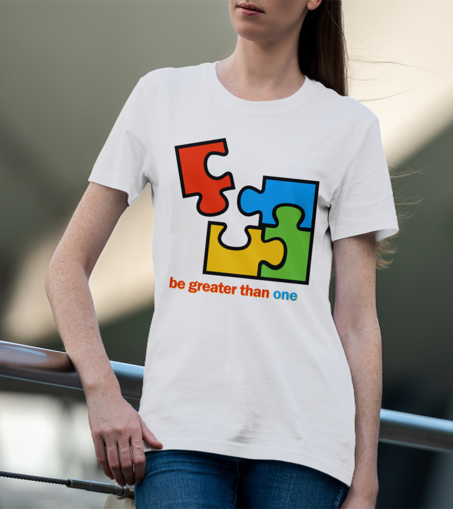 Office 2000 Be Greater Than One Puzzle Pieces T-Shirt