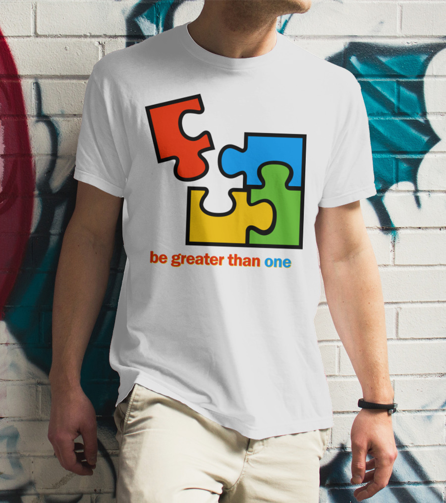 Office 2000 Be Greater Than One Puzzle Pieces T-Shirt