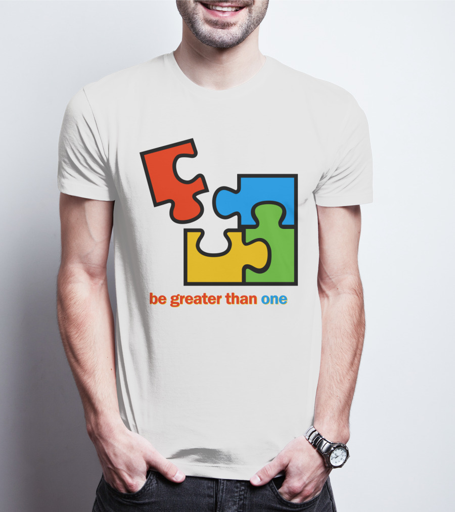 Office 2000 Be Greater Than One Puzzle Pieces T-Shirt