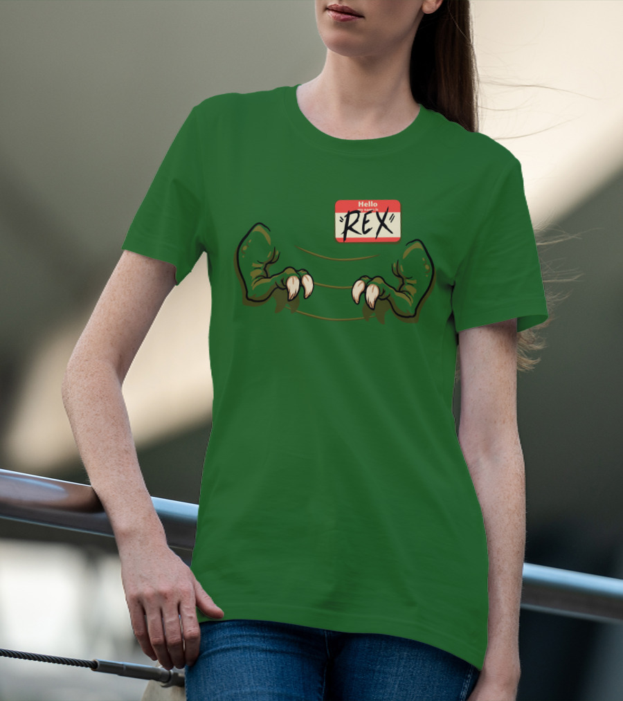 Hello My Name Is Rex Dinosaur Claws T-Shirt