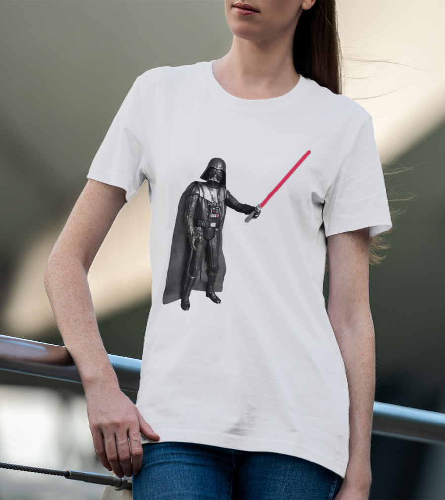 Darth Vader Star Wars Transparent Red Lightsaber Iconic Character T-Shirt