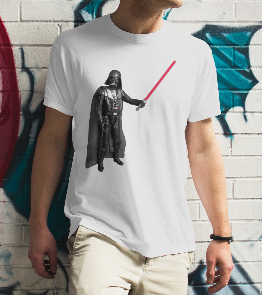 Darth Vader Star Wars Transparent Red Lightsaber Iconic Character T-Shirt