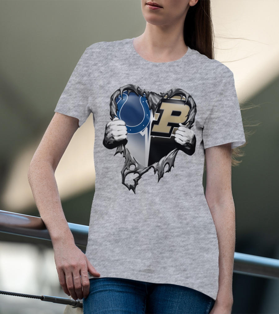 Colts Purdue Heart Revealed T-Shirt