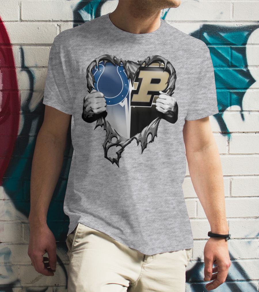 Colts Purdue Heart Revealed T-Shirt
