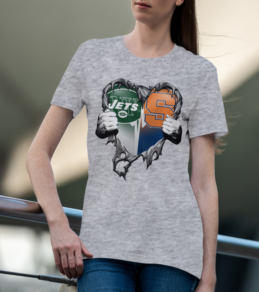 Jets Syracuse Split Heart T-Shirt