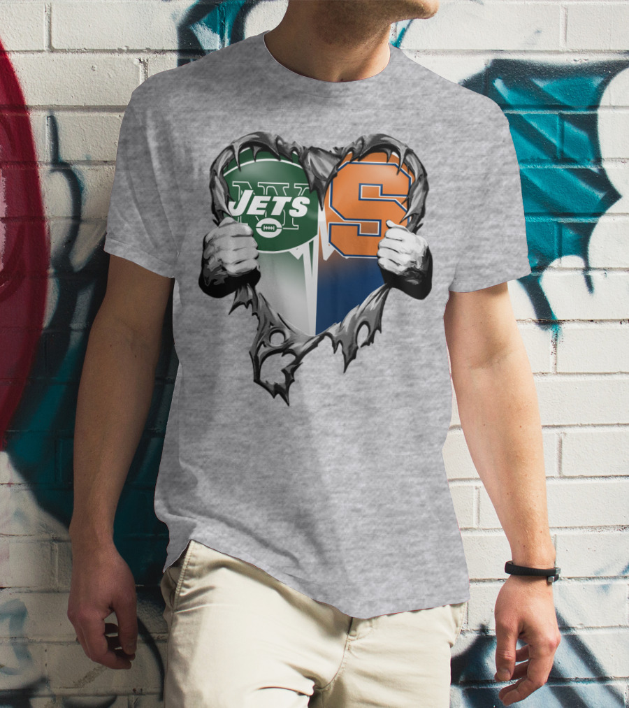 Jets Syracuse Split Heart T-Shirt