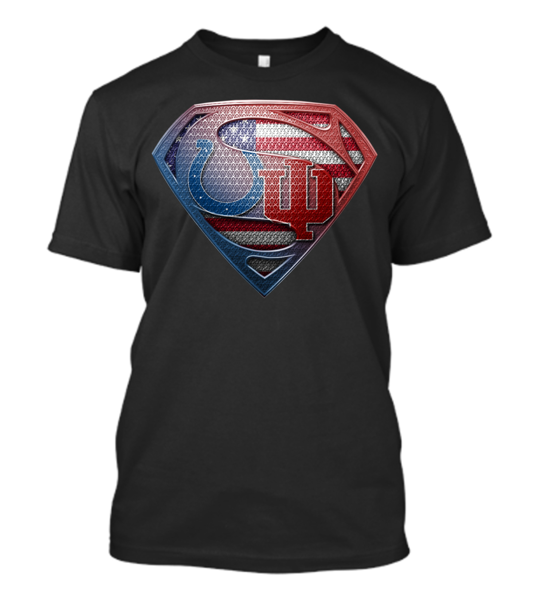 Colts Iu American Flag Superman Shield T-Shirt