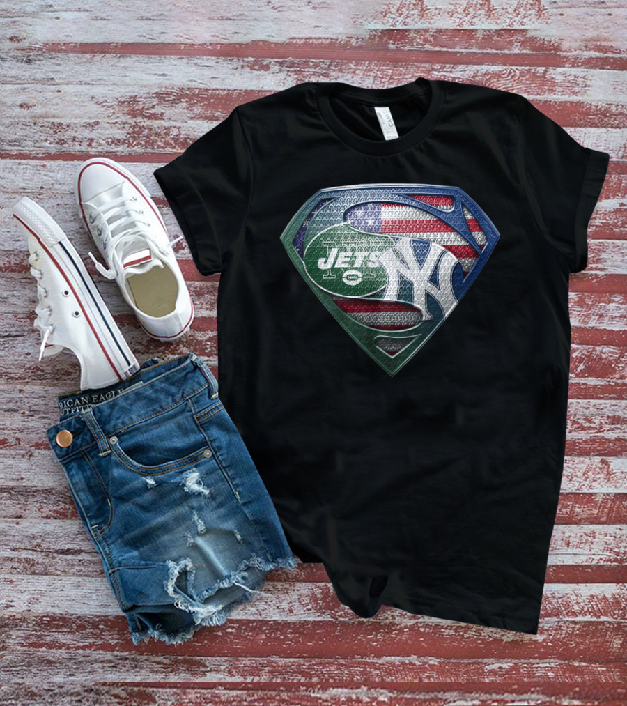New York Jets Yankees Usa Shield T-Shirt