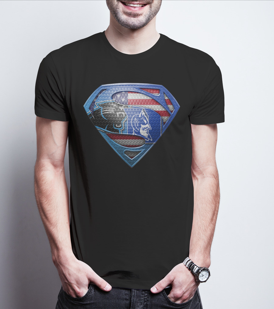 Panther Blue Devil American Flag Superman T-Shirt