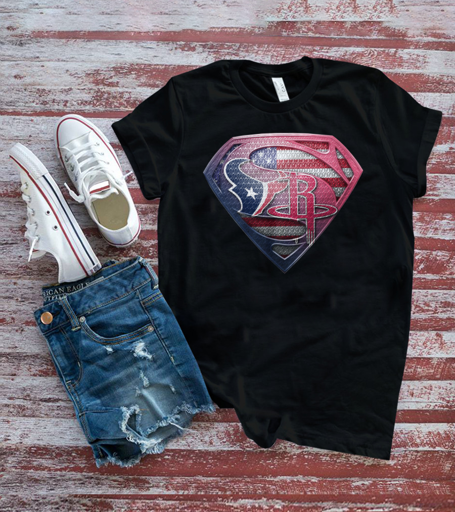 Texas Superhero American Flag T-Shirt