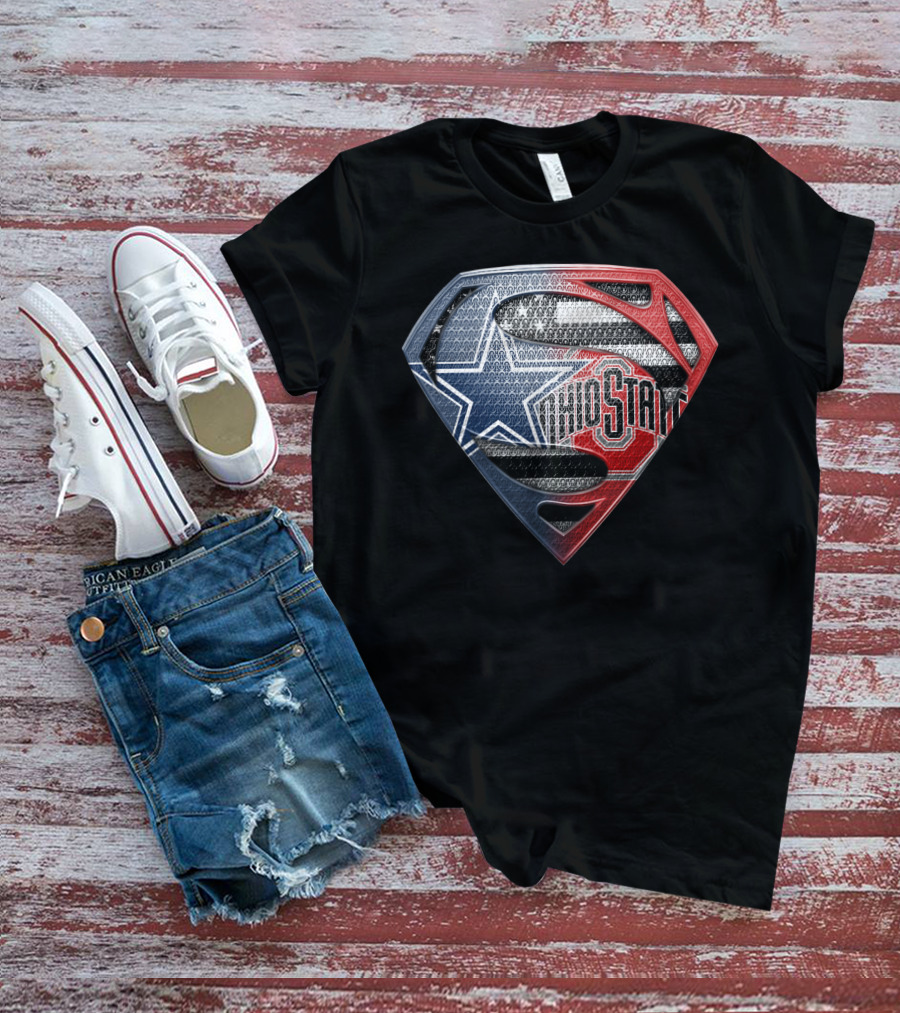Cowboys Ohio State Superman Logo Fusion T-Shirt