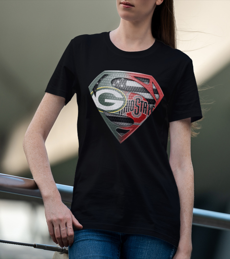 Packers Ohio State Superman Logo Fusion Sspus140 T-Shirt