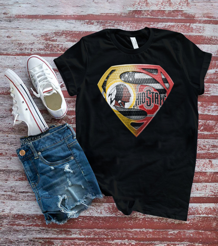 Ohio State Buckeyes Washington Commanders Superman T-Shirt
