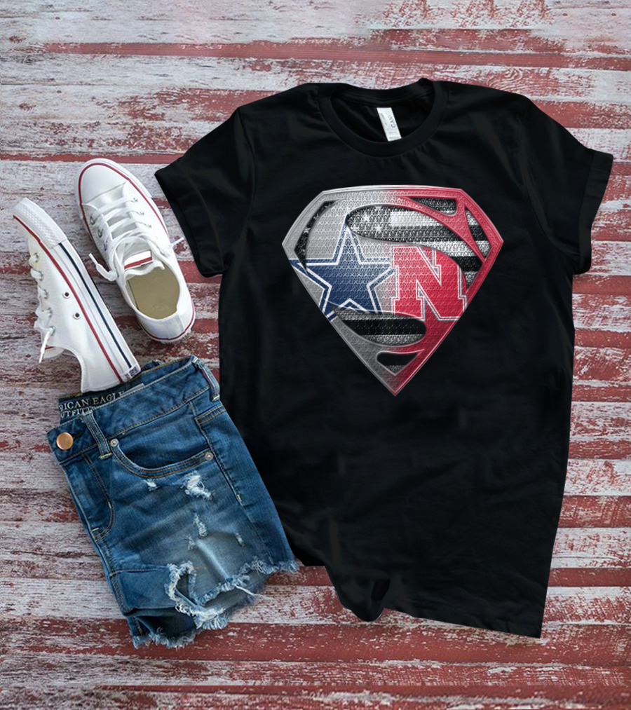 Cowboys Nebraska Fusion Superman Shield T-Shirt