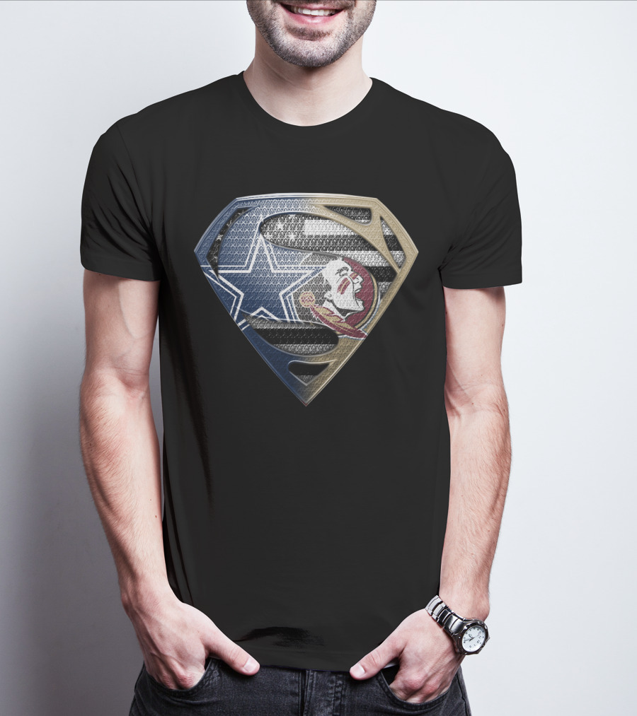 Cowboys Seminoles Superman Logo Fusion T-Shirt