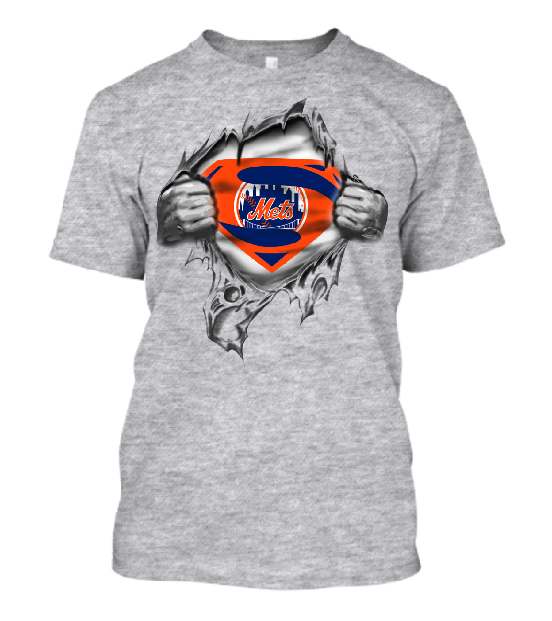 Super Mets Fan Logo With Superman Shield Integration T-Shirt