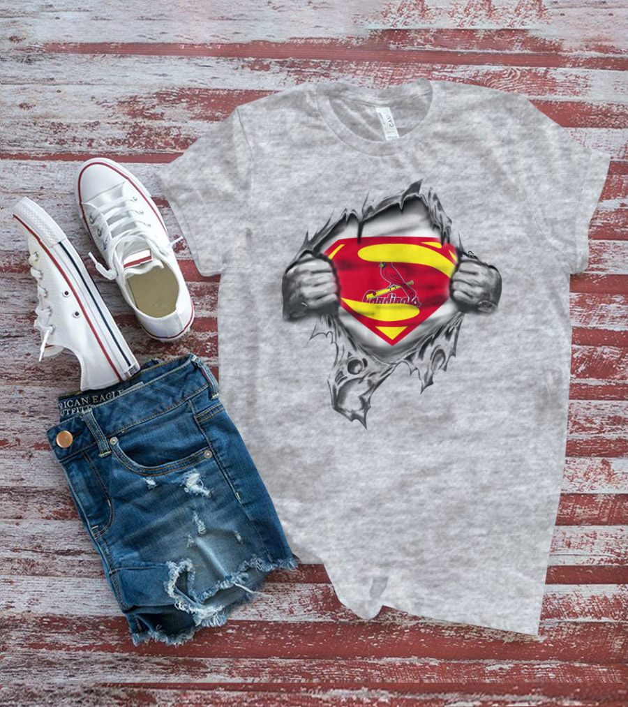 St. Louis Cardinals Superman Logo Peel-Away T-Shirt