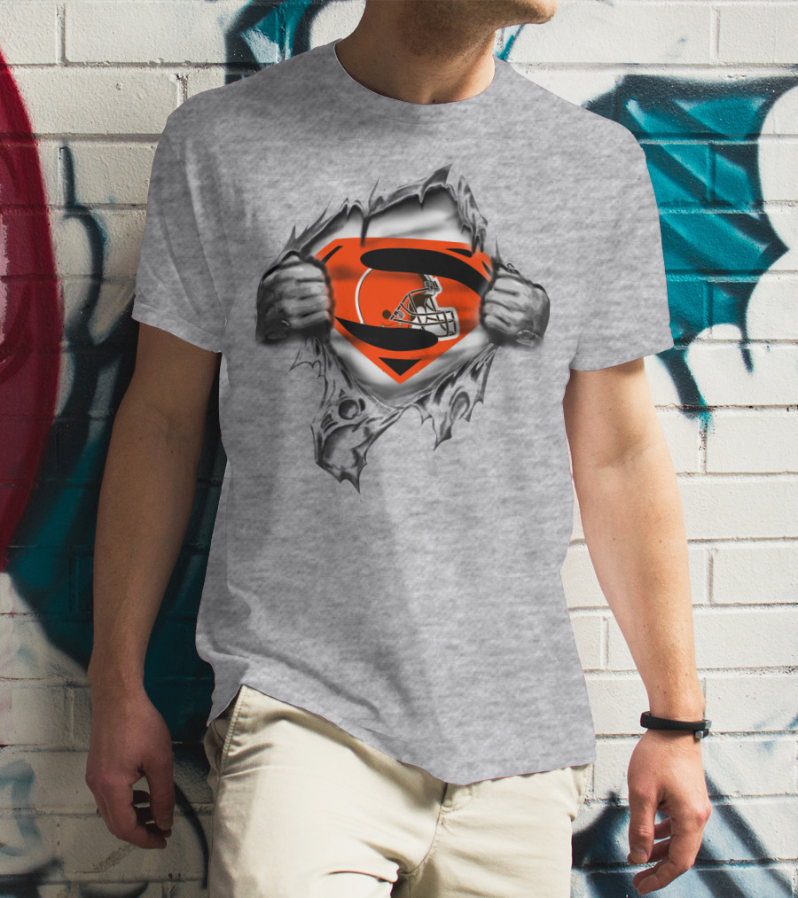 Cleveland Football Superhero Logo Fusion T-Shirt