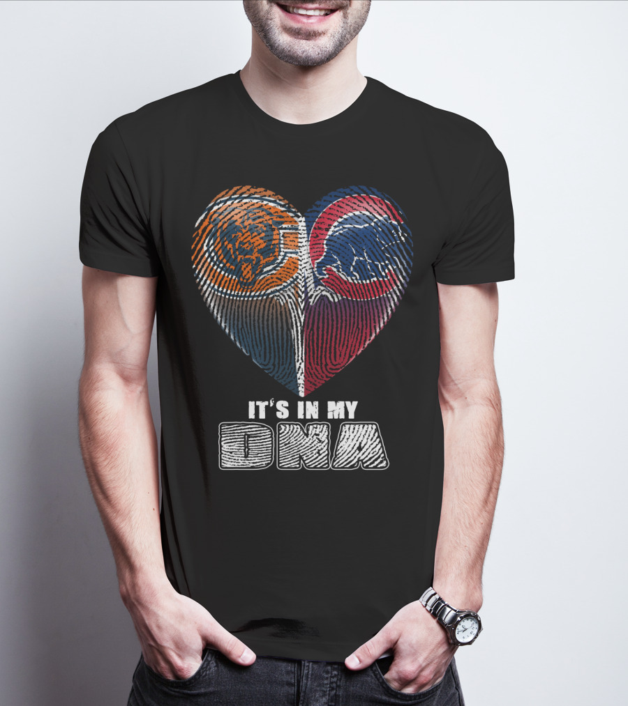 Chicago Bears Cubs Heart It's In My Dna T-Shirt