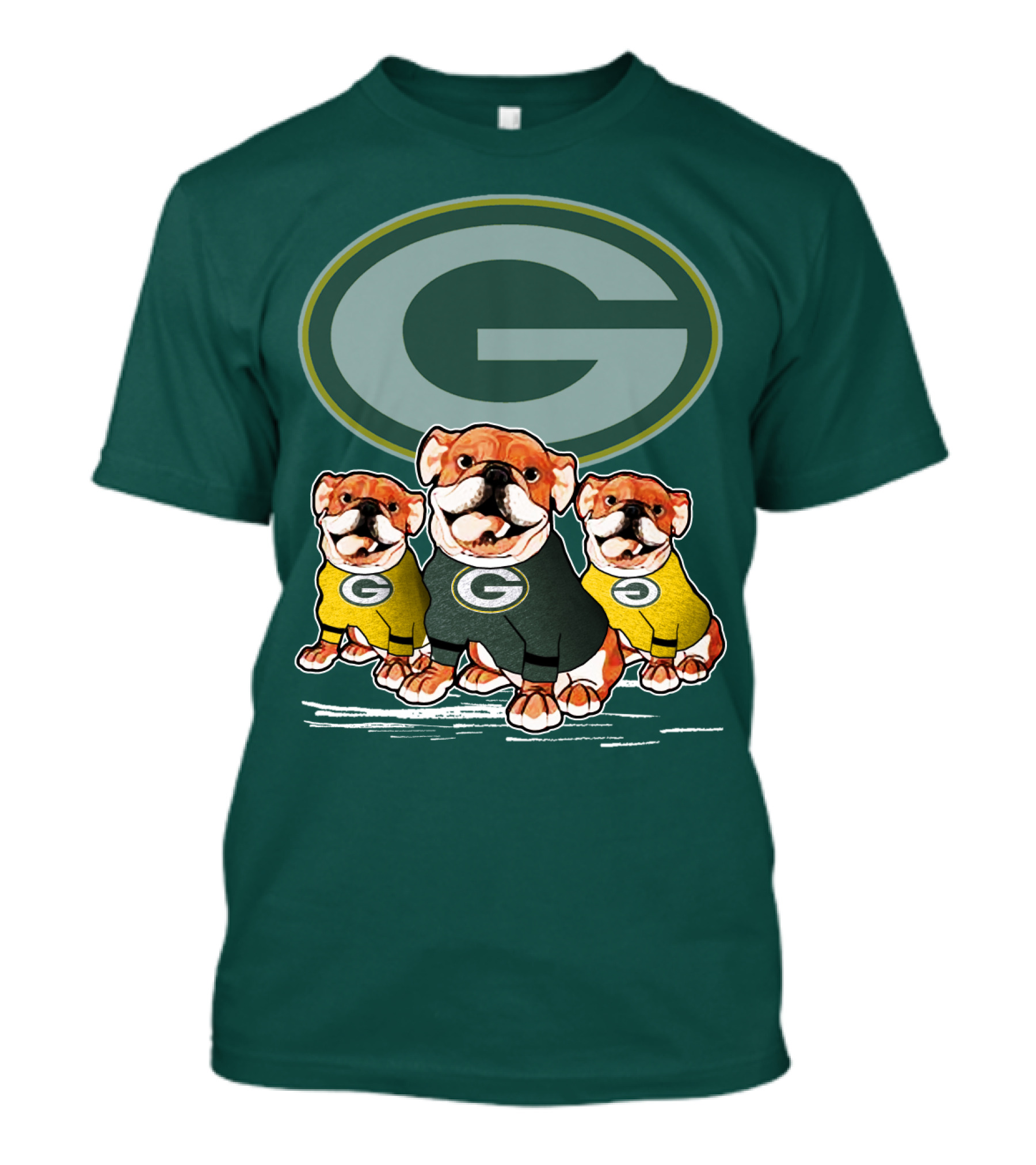 Green Bay Packers Dogs Trio T-Shirt