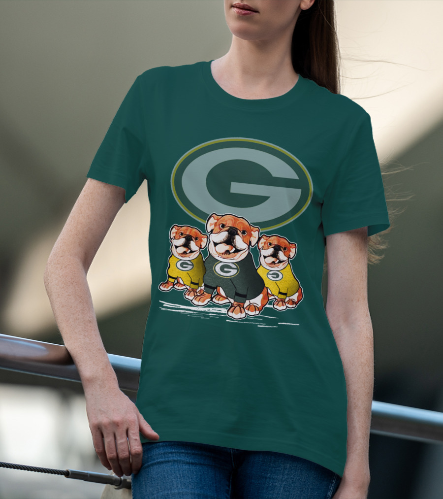 Green Bay Packers Dogs Trio T-Shirt