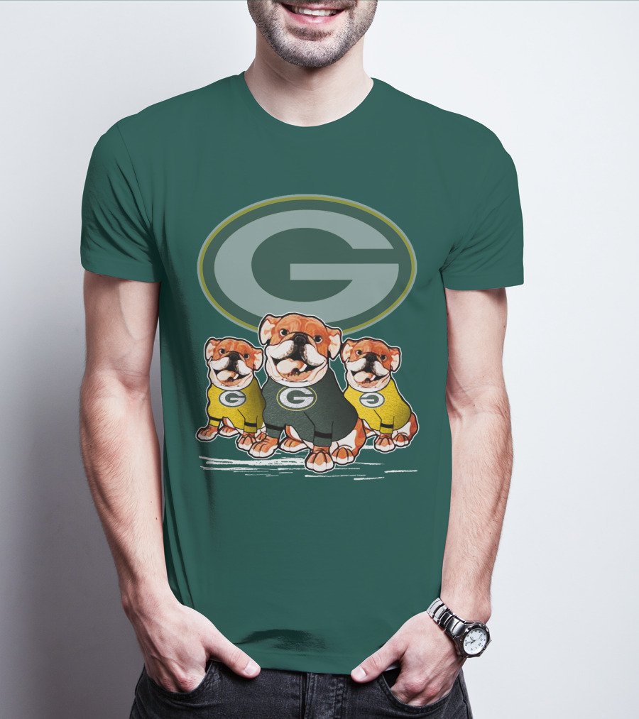 Green Bay Packers Dogs Trio T-Shirt