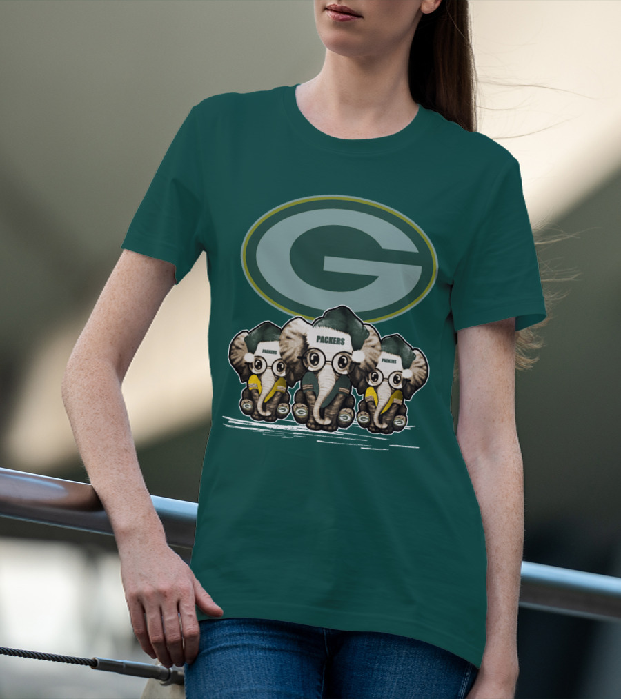 Green Bay Packers Elephants Logo Packers T-Shirt