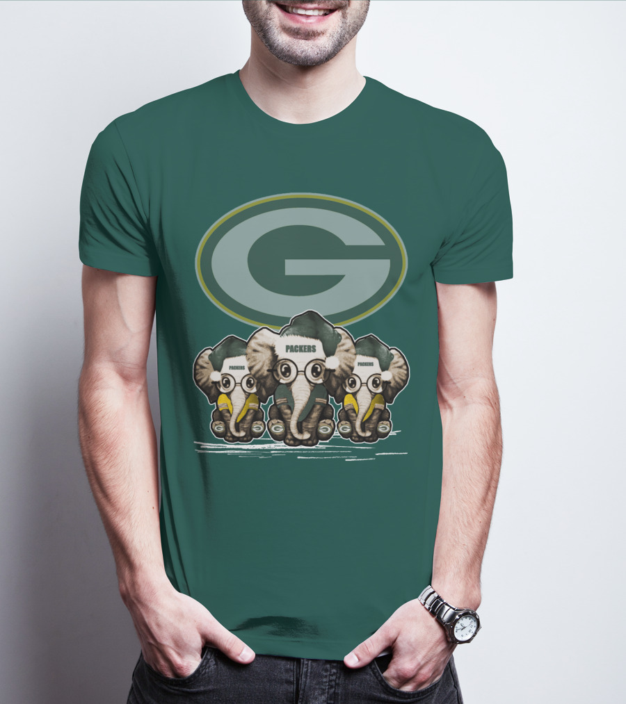Green Bay Packers Elephants Logo Packers T-Shirt