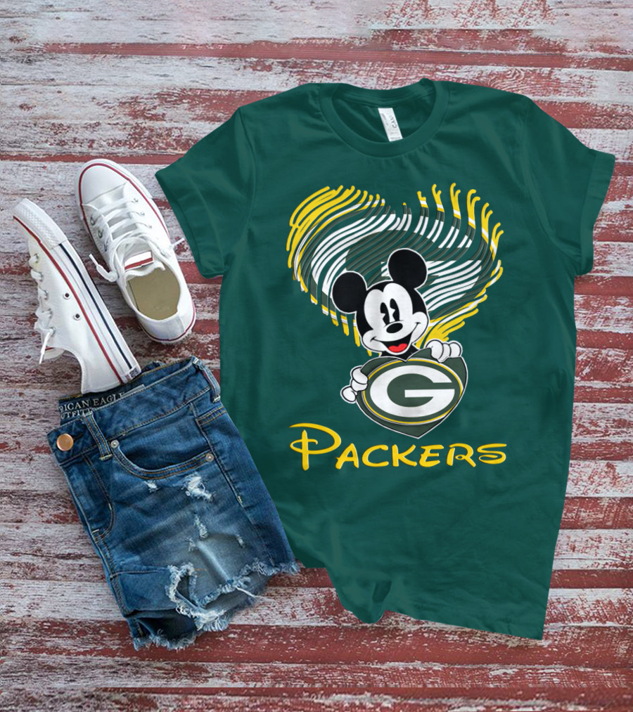 Packers Heart With Character T-Shirt