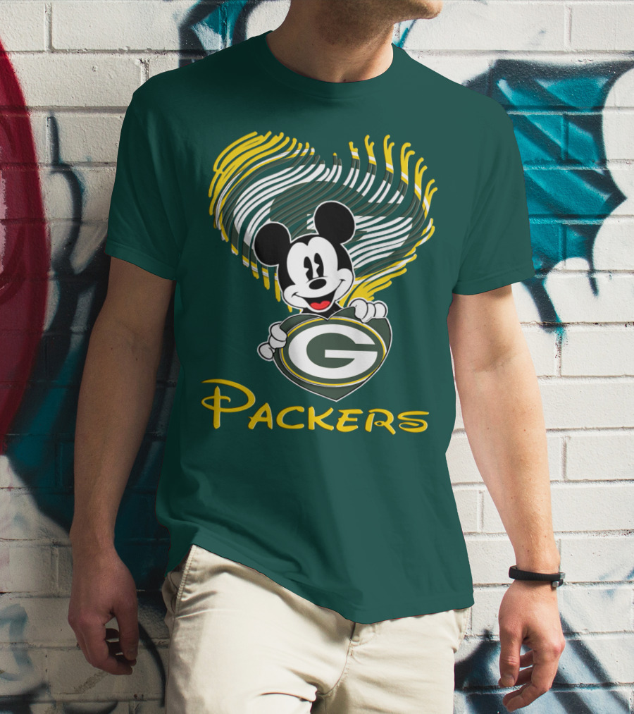 Packers Heart With Character T-Shirt