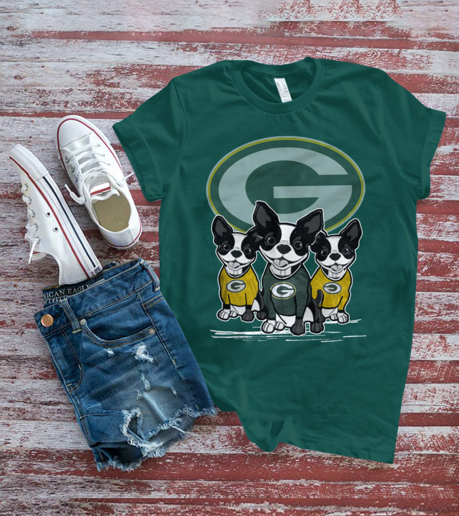 Green Bay Packers Boston Terriers T-Shirt