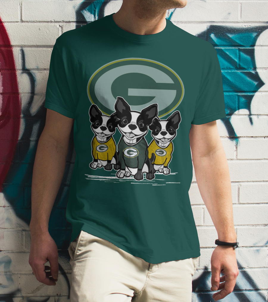 Green Bay Packers Boston Terriers T-Shirt