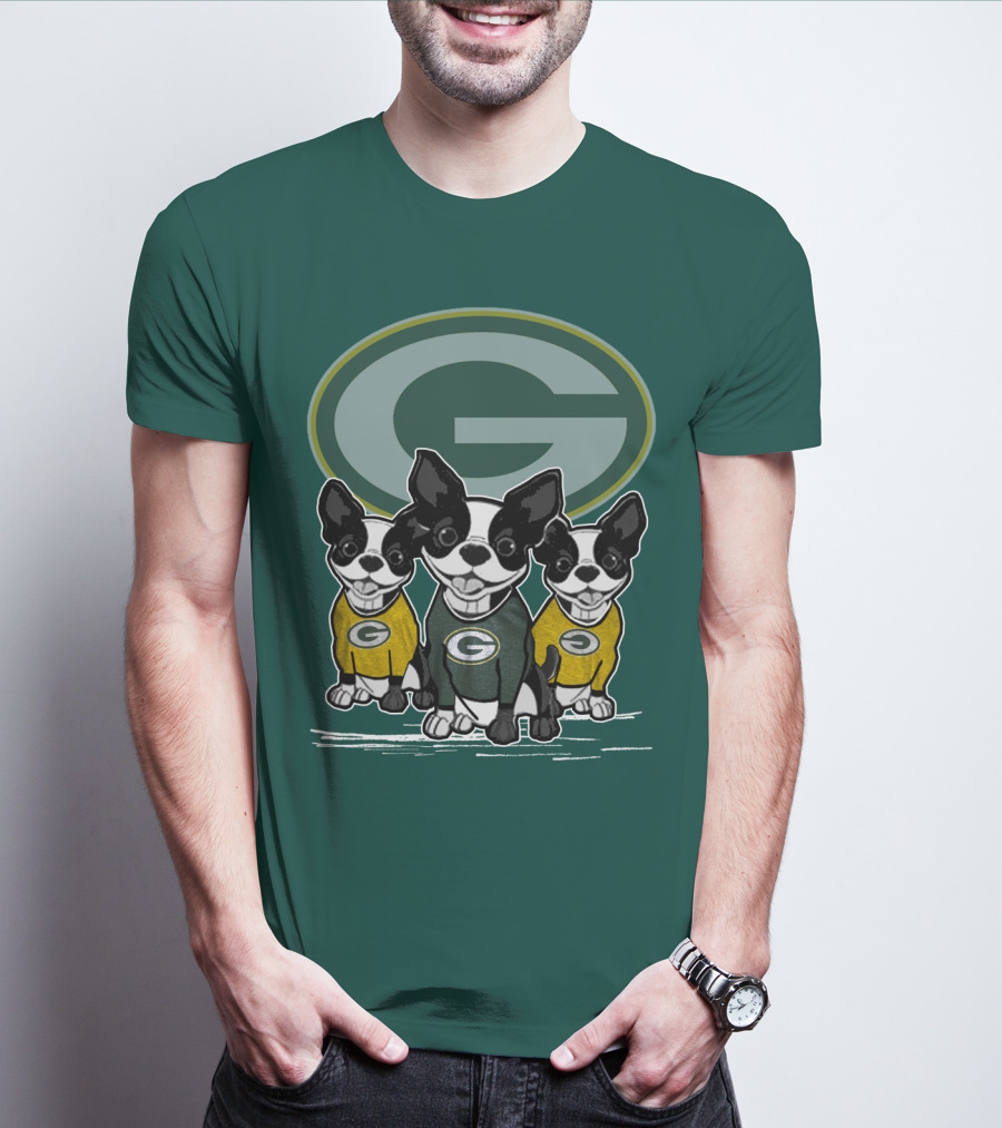 Green Bay Packers Boston Terriers T-Shirt