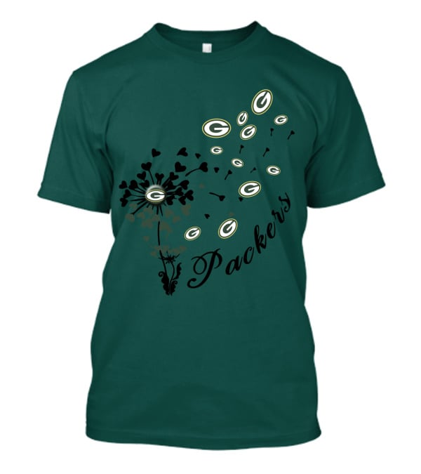Packers Green Bay Hearts And Blossoms T-Shirt