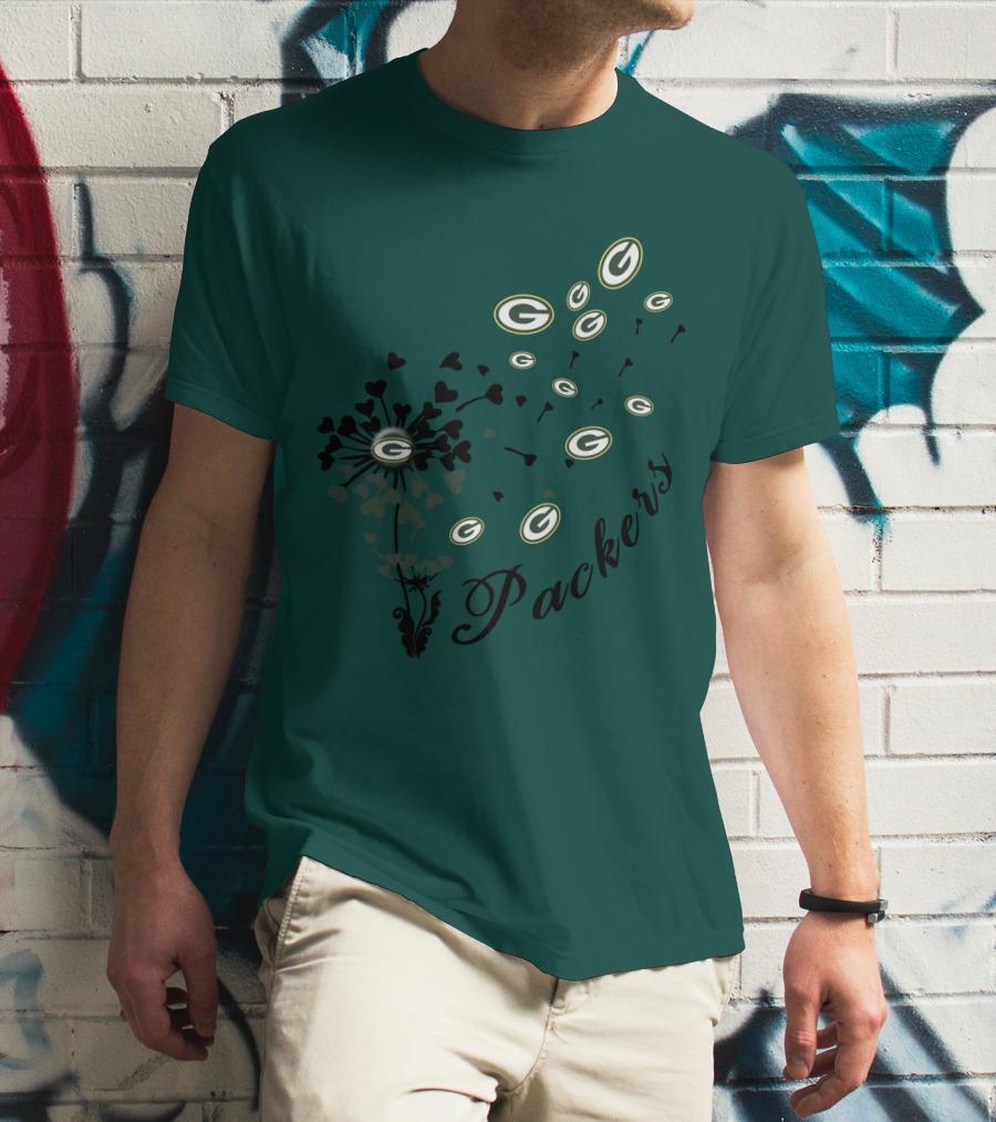 Packers Green Bay Hearts And Blossoms T-Shirt