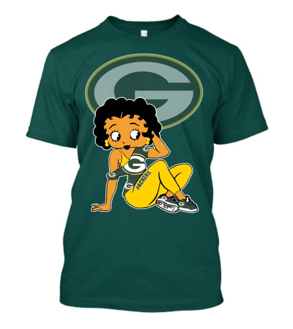 Green Bay Packers Betty Boop Fan T-Shirt