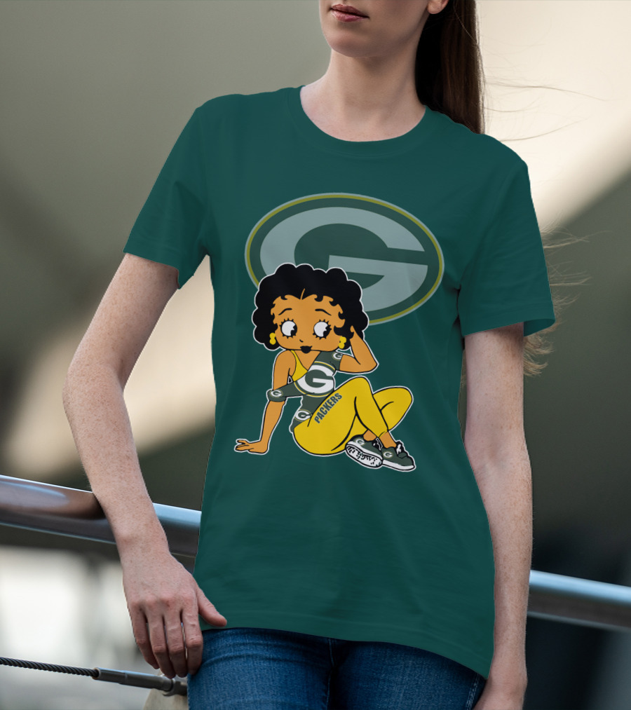 Green Bay Packers Betty Boop Fan T-Shirt
