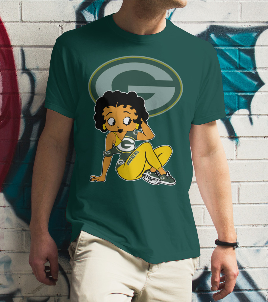 Green Bay Packers Betty Boop Fan T-Shirt