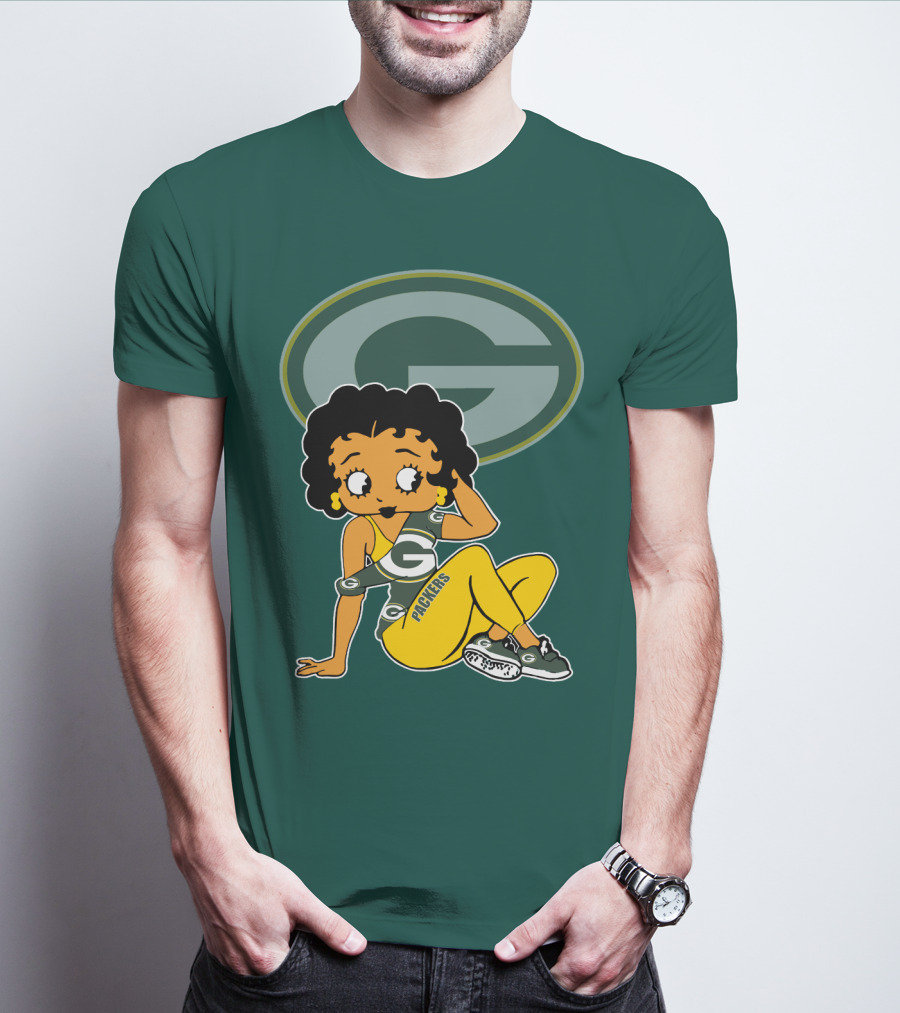 Green Bay Packers Betty Boop Fan T-Shirt