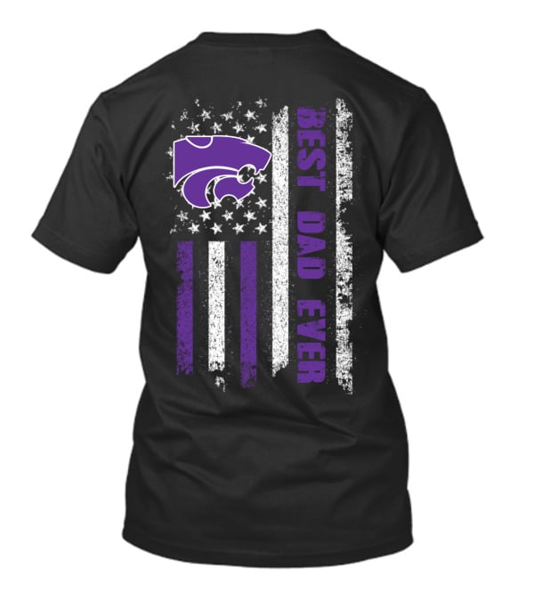Kansas State Wildcats Best Dad Ever Flag T-Shirt