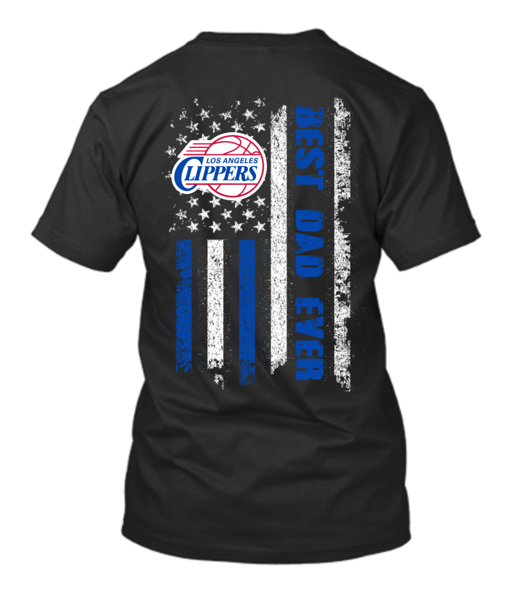 Los Angeles Clippers Best Dad Ever American Flag T-Shirt