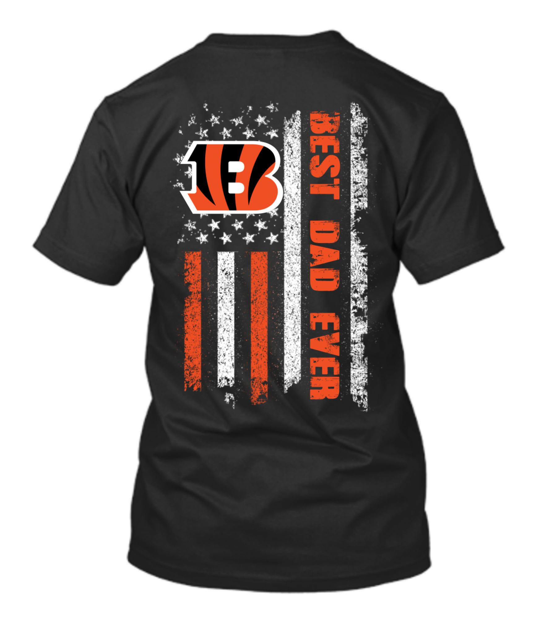 Bengals Best Dad Ever American Flag Evd T-Shirt